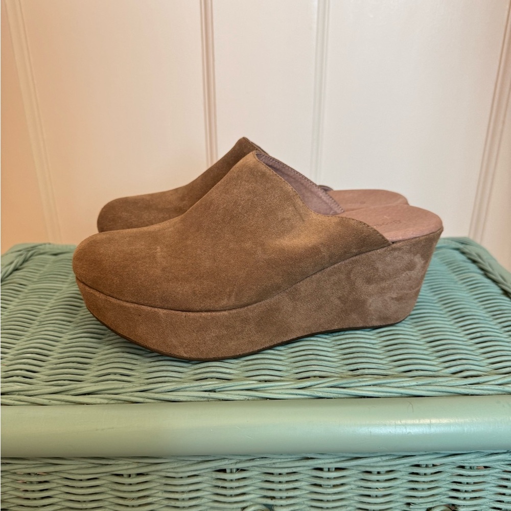 Chocolat Blu Suede Platform Clogs